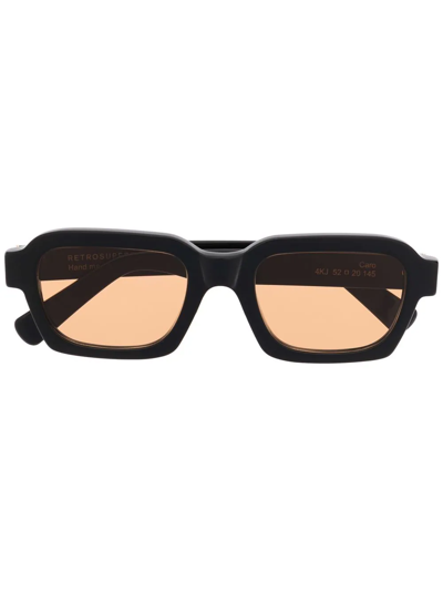 Shop Retrosuperfuture Caro Rectangular Sunglasses In Black
