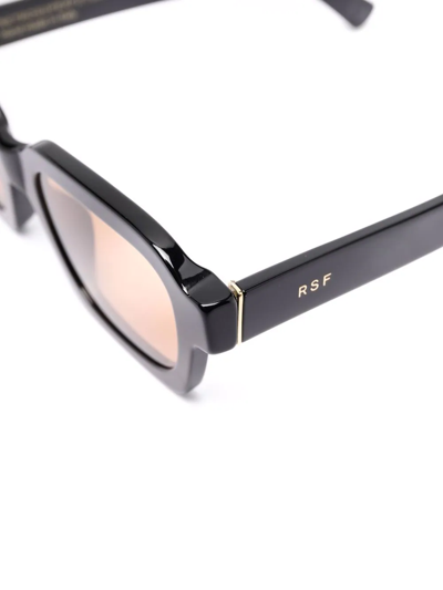 Shop Retrosuperfuture Caro Rectangular Sunglasses In Black