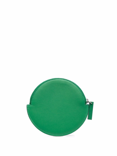 Shop Jacquemus Le Rond Zip-around Purse In Green
