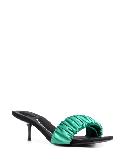 Shop Alexander Wang Jessie Scrunchie Slide Sandals In Black