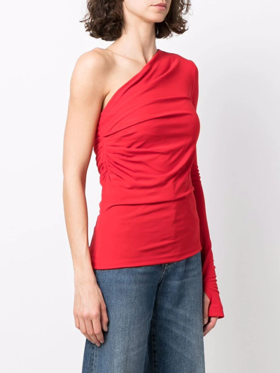 Dsquared2 One-shoulder Top In Viscose In Red