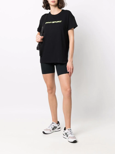 Shop Dkny Logo-print T-shirt In Black