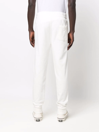 Shop Maison Kitsuné Logo-patch Slim-fit Track Pants In Neutrals