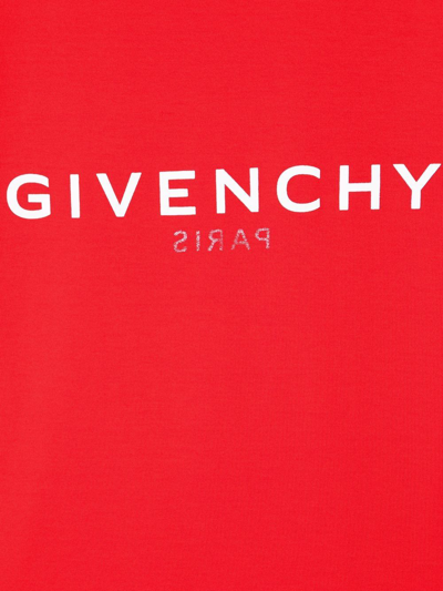 Shop Givenchy Logo-print Cotton T-shirt In Pink