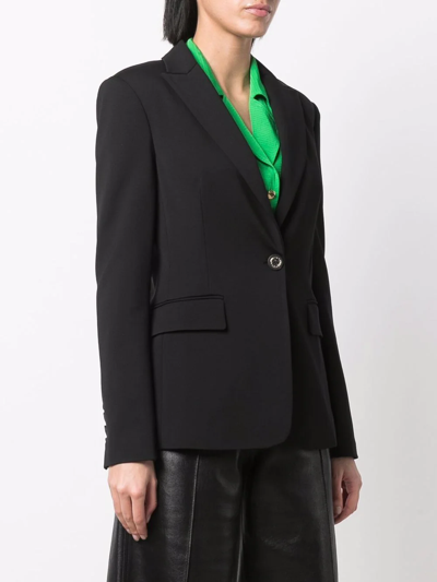 Pinko New Signum Single-breasted One Button Jacket In Black