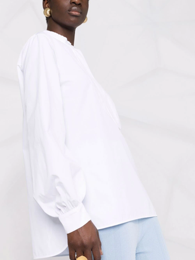 Shop Jil Sander Bib-panel Shirt In White