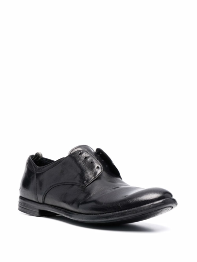 Shop Officine Creative Laceless Derby Shoes In Black