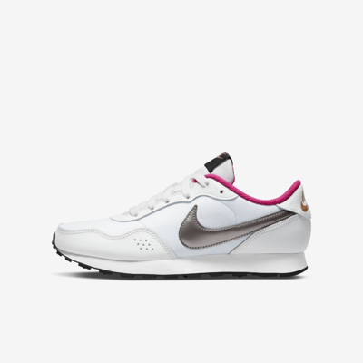 Shop Nike Md Valiant Big Kids' Shoes In White,summit White,black,metallic Pewter