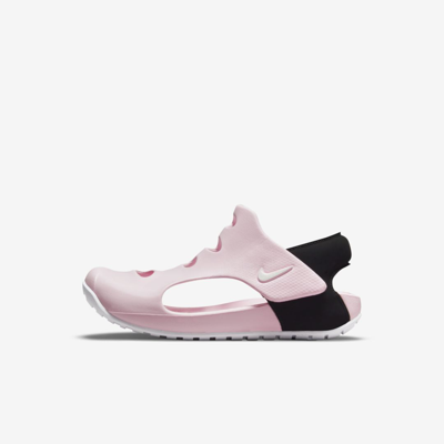 Shop Nike Sunray Protect 3 Little Kids' Sandals In Pink Foam,black,white