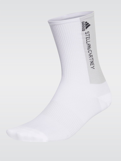 Shop Adidas By Stella Mccartney Asmc Crew Sock In White,gretwo,black
