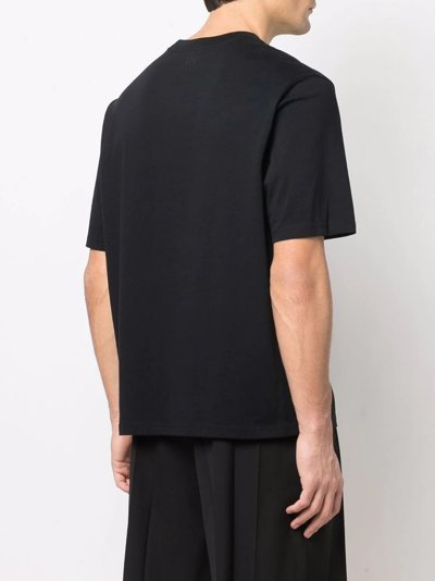 Shop Ami Alexandre Mattiussi Ami De Coeur Organic-cotton T-shirt In Black