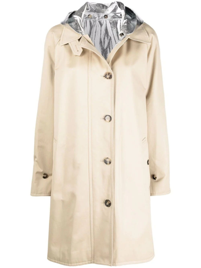 Shop Paco Rabanne Beige Parka With Buttons