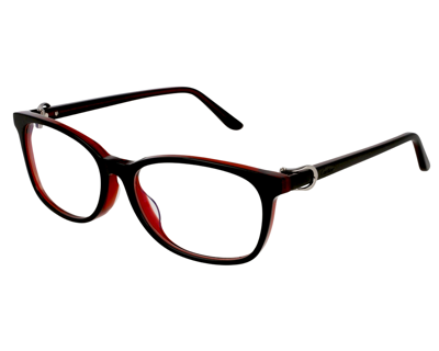 Shop Cartier Demo Rectangular Ladies Eyeglasses Ct0008oa-005 In Black,red