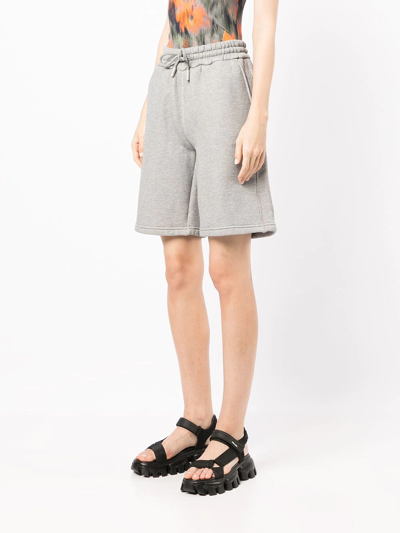 Off-white Diag-stripe Drawstring Shorts In Grey