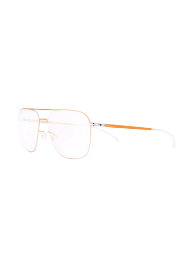 Mykita Steen Square-frame Glasses In Orange