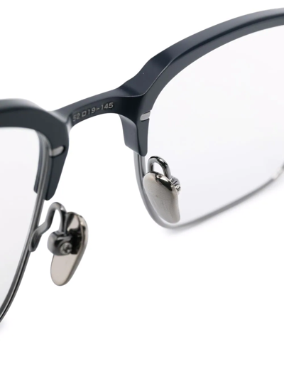 Shop Masunaga Waldorf Square-frame Glasses In Black