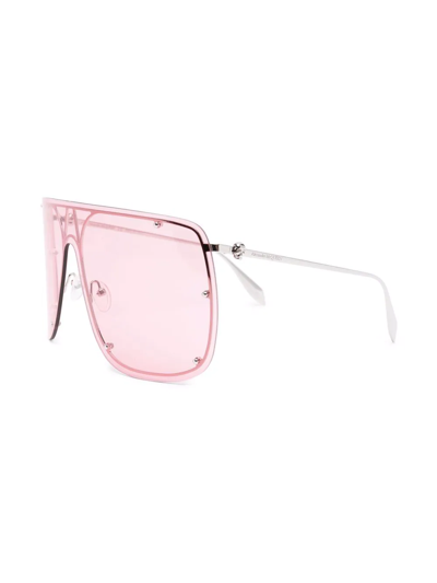 Shop Alexander Mcqueen Oversize-frame Sunglasses In Silver
