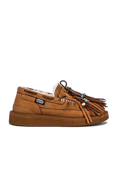 Shop Alanui Owm Suicoke Loafers In Sugar Brown