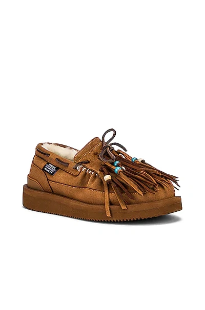 Shop Alanui Owm Suicoke Loafers In Sugar Brown