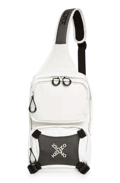 Shop Kenzo One-shoulder Backpack In White