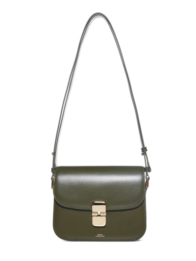 Shop A.p.c. Grace Small Shoulder Bag In Green