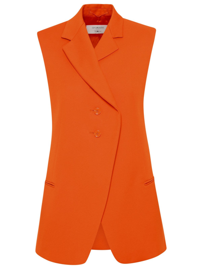 Shop Sportmax Tailored Sleeveless Jacket In Orange