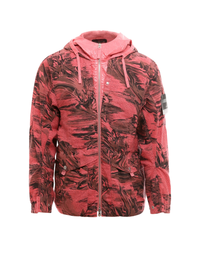 Shop Stone Island Shadow Project Allover Printed Hooded Jacket In Multi