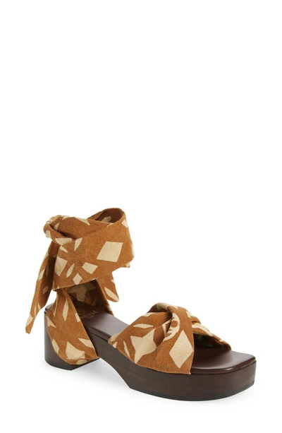 Shop Brother Vellies Balabou Ankle Wrap Sandal In Sahara