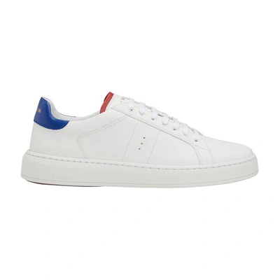 Shop Jm Weston On Time Sneakers In Blanc Bleu Rouge