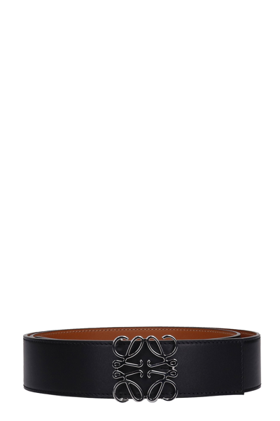 Shop Loewe Belts In Black Leather