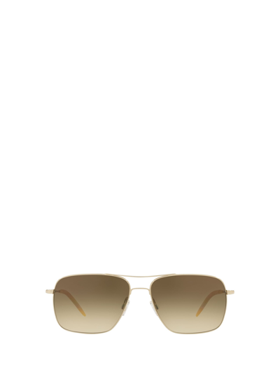 Shop Oliver Peoples Ov1150s Gold Sunglasses