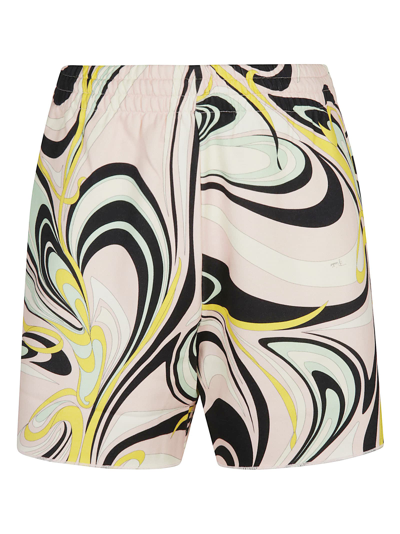 Shop Emilio Pucci Printed Shorts In Navy/pink