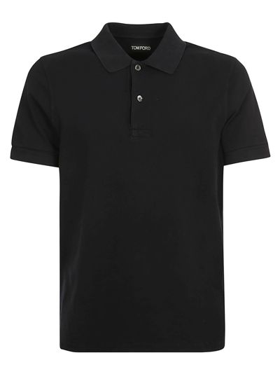 Shop Tom Ford Short-sleeve Polo Shirt In Dark Blue
