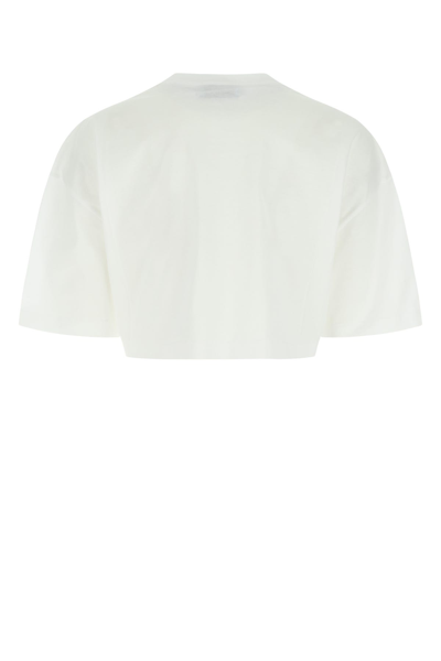 Shop Prada White Cotton T-shirt White  Donna M