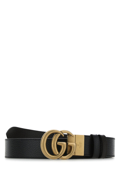 Gucci Reversible Leather Belt In Nero New Acero | ModeSens