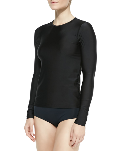 Shop Cover Perfect Upf 50 Long-sleeve Swim Tee In Black