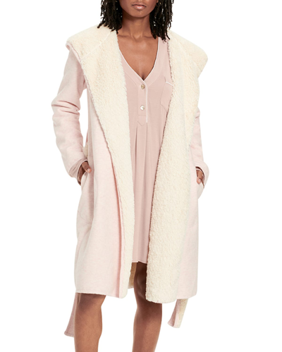Shop Ugg Portola Reversible Robe In Seashell Pink
