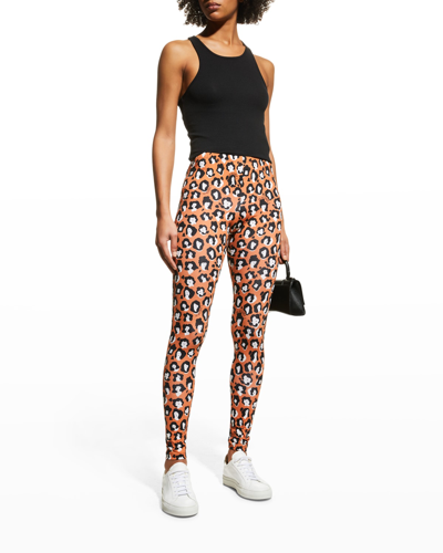 Shop La Doublej Leopard Face Print Leggings In Lady Leopard