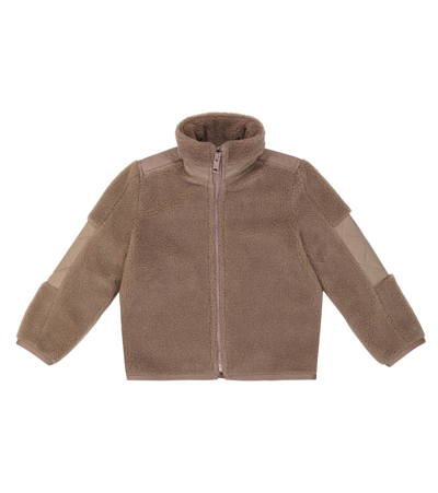 Shop Burberry Zip-up Fleece Jacket In Grey Mink