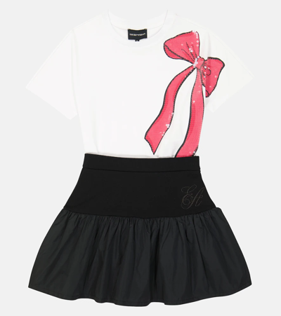 Shop Emporio Armani Cotton-blend Skirt In Black