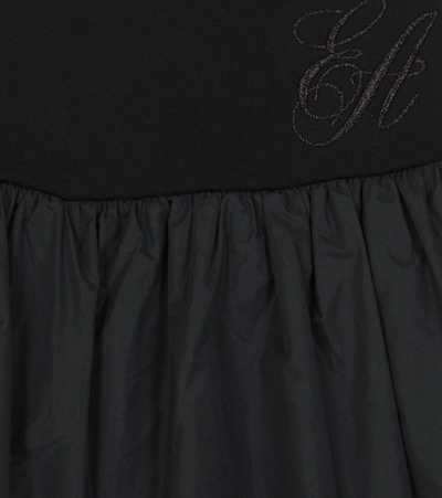 Shop Emporio Armani Cotton-blend Skirt In Black