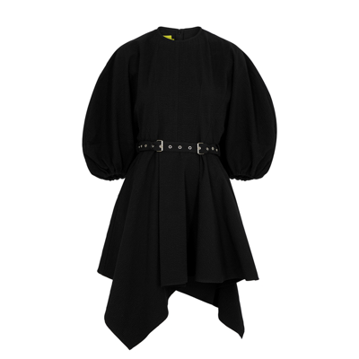 Shop Marques' Almeida Black Cotton Mini Dress