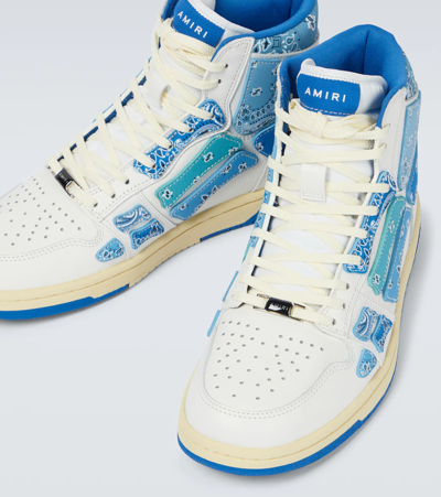 Shop Amiri Skeleton High-top Sneakers In Blue