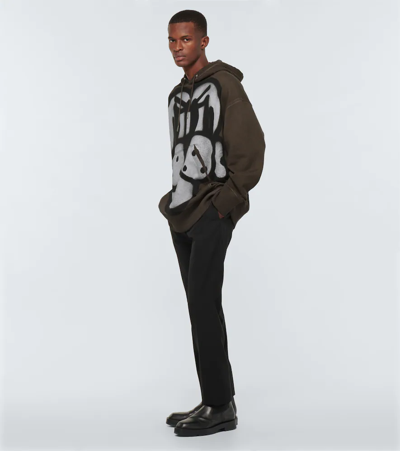 Shop Givenchy Printed Cotton Sweatshirt In Military Green