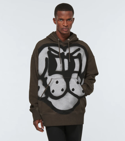 Shop Givenchy Printed Cotton Sweatshirt In Military Green