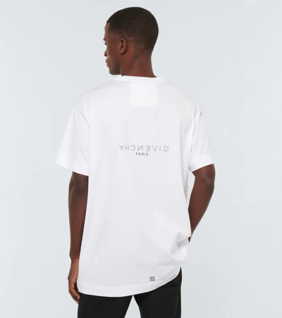 Shop Givenchy Logo Oversized Cotton Jersey T-shirt In White