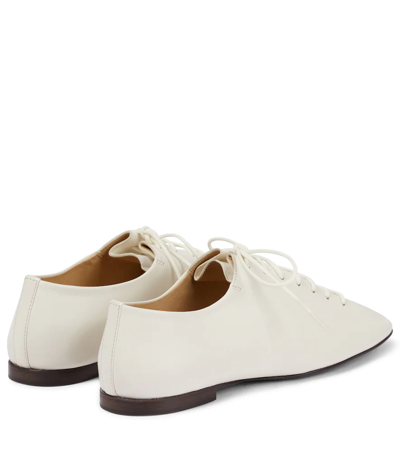 Shop Lemaire Leather Derby Shoes In 000 White