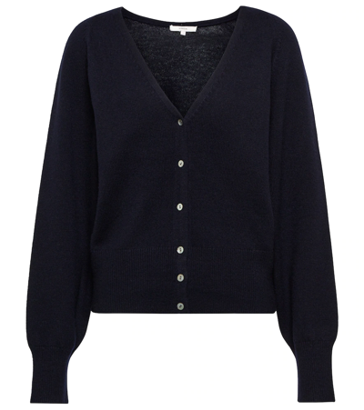 Shop Vince Wool And Cashmere Cardigan In Coastal