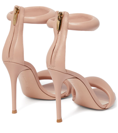 Shop Gianvito Rossi Bijoux 105 Leather Sandals In Peach