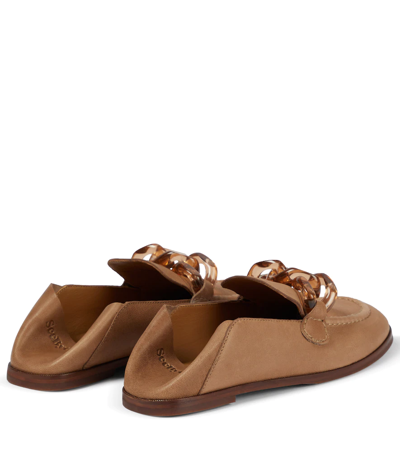 Shop See By Chloé Mahe Leather Embellished Loafers In Elah